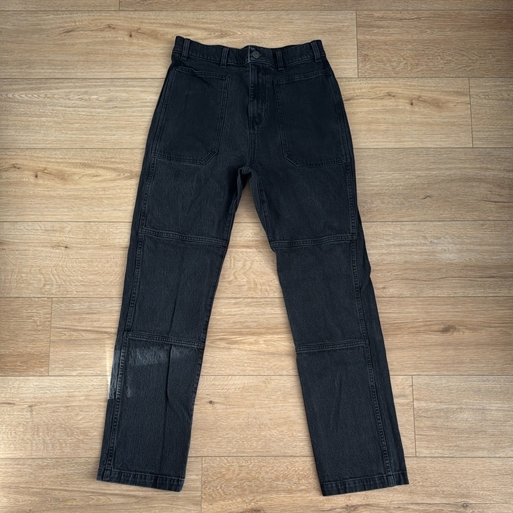 Madewell Black 90s Straight Leg High Rise Jeans - Picture 8 of 10